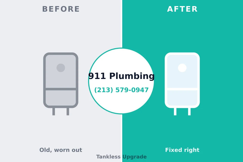 Before and after: plumbing repair New London, MN